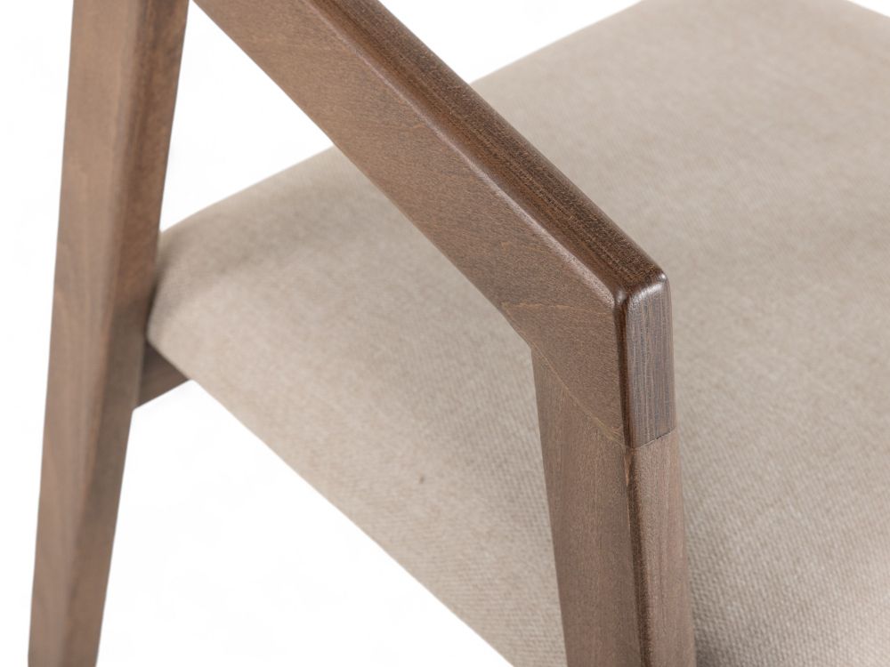 Armstoel ARMAND - Bruin beukenhout/Beige U14-6-000009