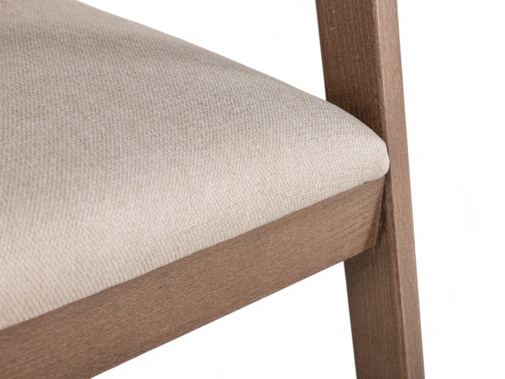 Armstoel ARMAND - Bruin beukenhout/Beige U14-6-000009