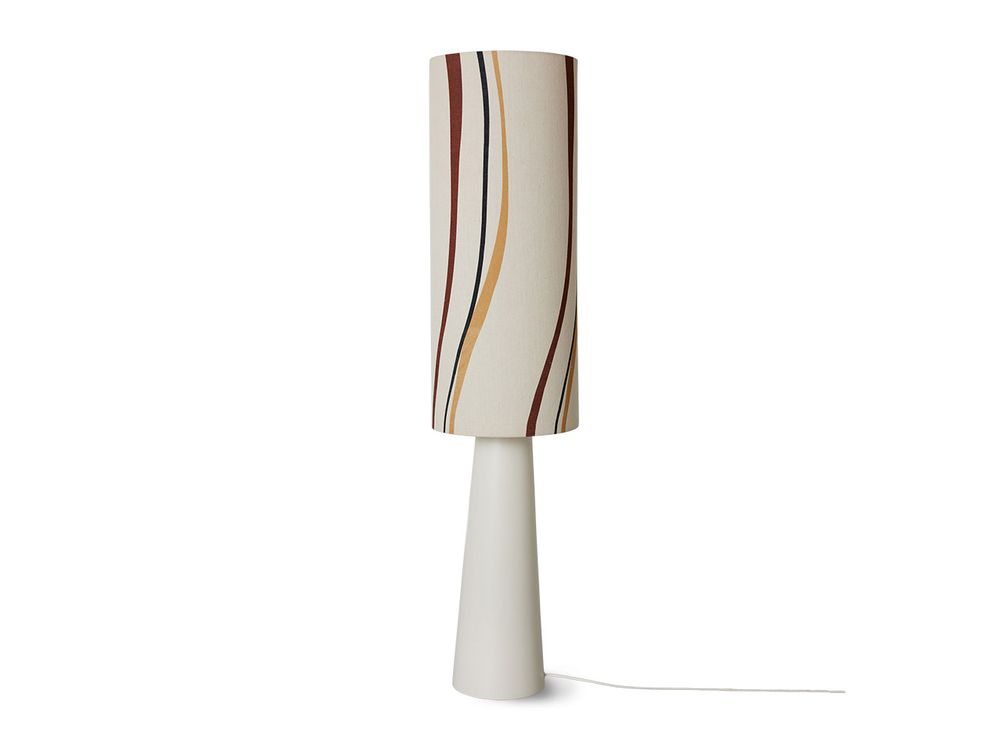 Vloerlamp RETRO - Wit/Swirl patroon C-HKI-VOL5111-VLK2037