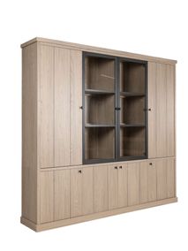 Vitrinekast incl. ledverlichting BRUGGE - Misty Oa C-MXF-287-VIT