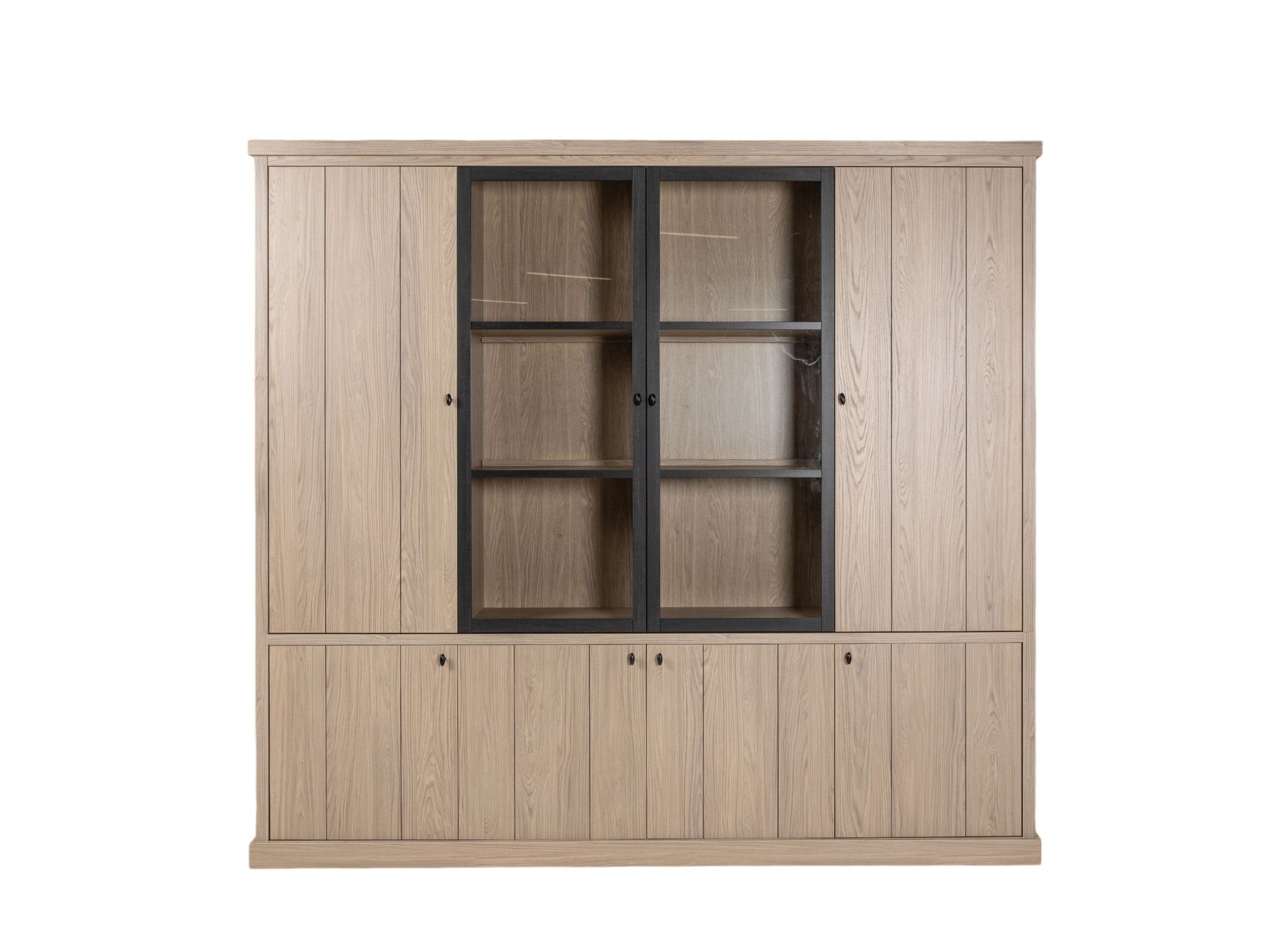 Vitrinekast incl. ledverlichting BRUGGE - Misty Oa C-MXF-287-VIT