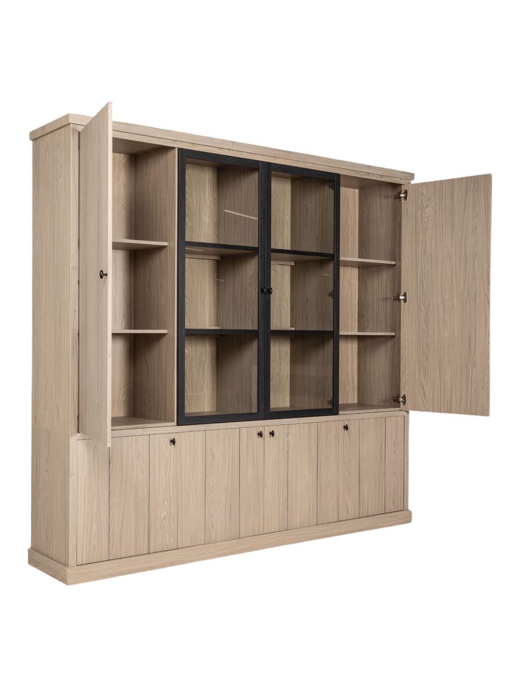 Vitrinekast incl. ledverlichting BRUGGE - Misty Oa C-MXF-287-VIT