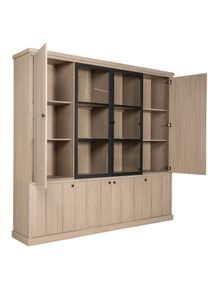 Vitrinekast incl. ledverlichting BRUGGE - Misty Oa C-MXF-287-VIT