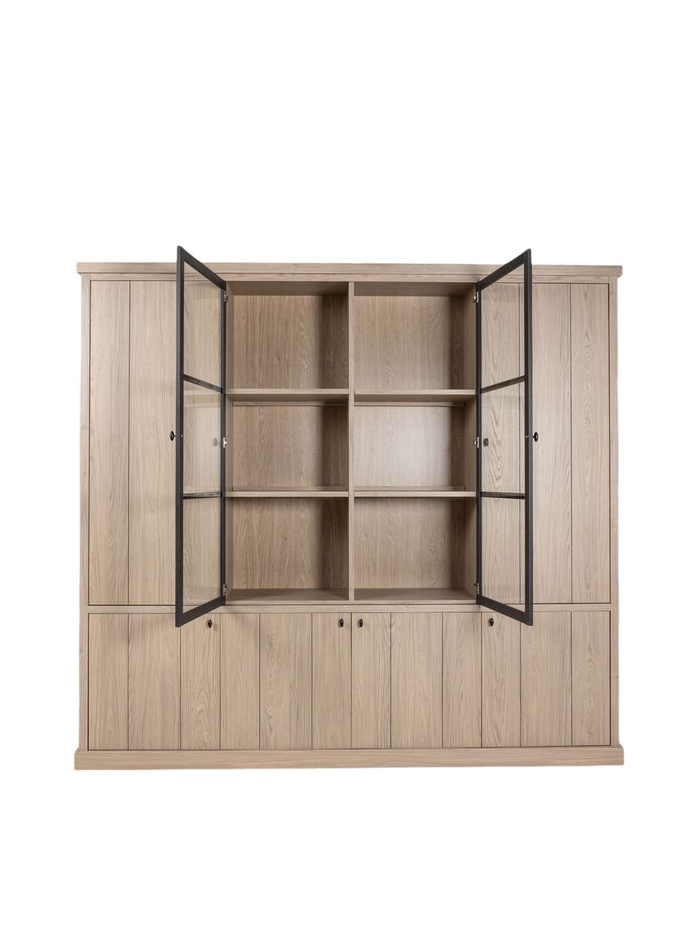 Vitrinekast incl. ledverlichting BRUGGE - Misty Oa C-MXF-287-VIT