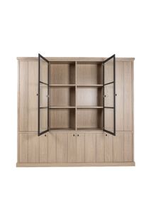 Vitrinekast incl. ledverlichting BRUGGE - Misty Oa C-MXF-287-VIT