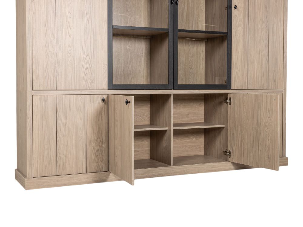 Vitrinekast incl. ledverlichting BRUGGE - Misty Oa C-MXF-287-VIT