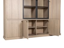 Vitrinekast incl. ledverlichting BRUGGE - Misty Oa C-MXF-287-VIT