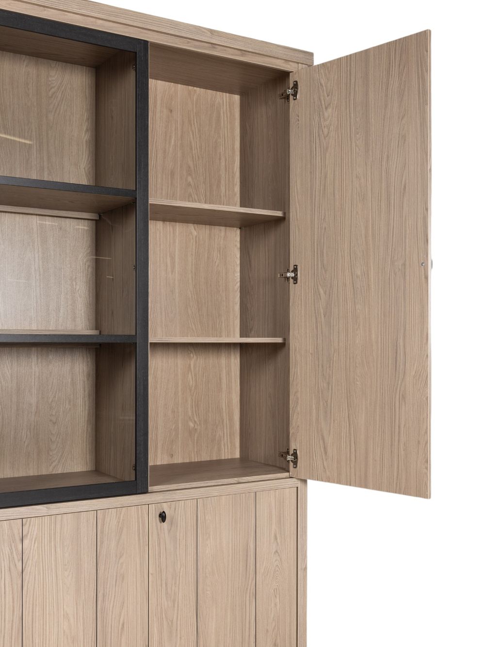 Vitrinekast incl. ledverlichting BRUGGE - Misty Oa C-MXF-287-VIT