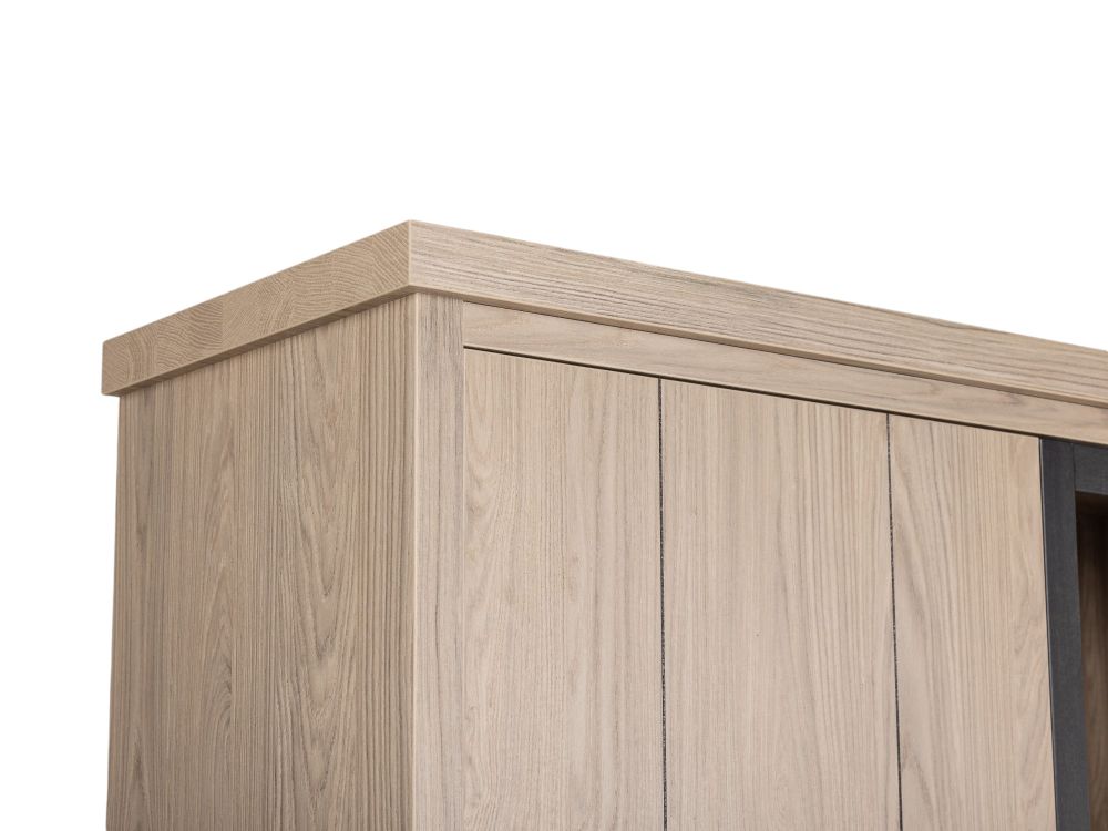 Vitrinekast incl. ledverlichting BRUGGE - Misty Oa C-MXF-287-VIT