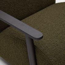 Fauteuil MEGHAN - Groen bouclé / Wengé KAV S517J19