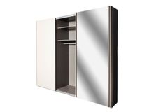 Zweefdeurkast met spiegel SAVENA - Wit NLT-51-001-P1G79