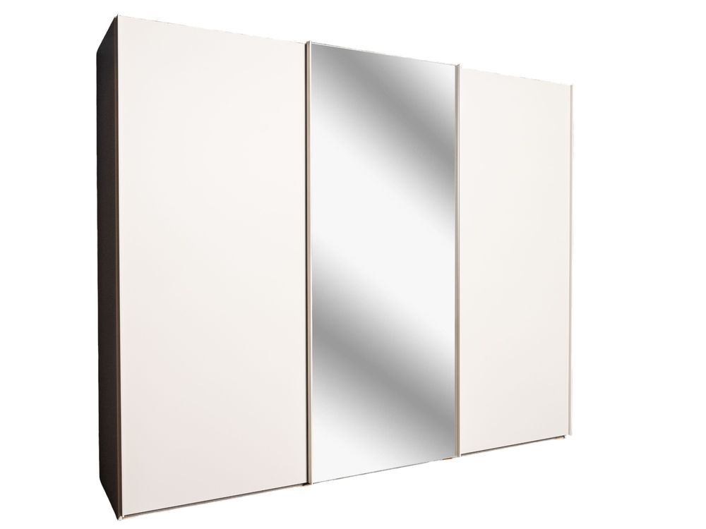 Zweefdeurkast met spiegel SAVENA - Wit NLT-51-001-P1G79