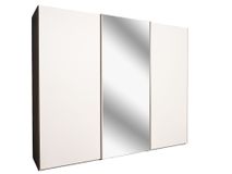 Zweefdeurkast met spiegel SAVENA - Wit NLT-51-001-P1G79