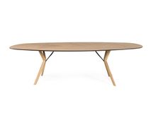 Eetkamertafel ECLIPSE - Eikenfineer / zwart metaal MOB-67-001270-E11