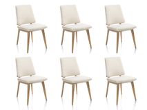 Set 6 eetkamerstoelen FLAIR - Crème C-XOO-299-SET1