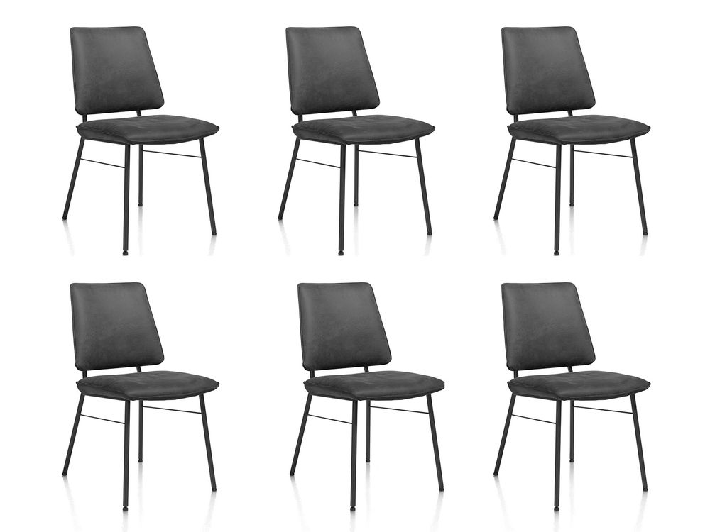 Set 6 eetkamerstoelen FAAS - Zwart C-HEH-296-SET1