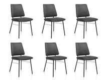 Set 6 eetkamerstoelen FAAS - Zwart C-HEH-296-SET1
