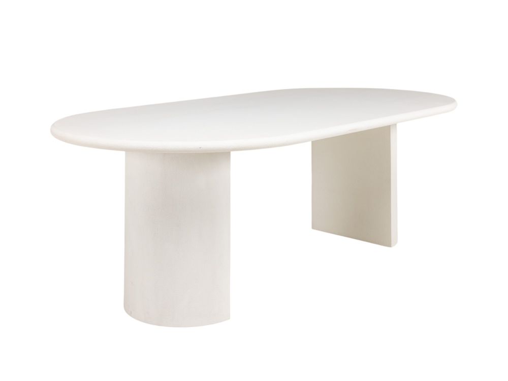 Eetkamertafel ovaal FLOW - Moonskin Off White DEZ FL T2312-M