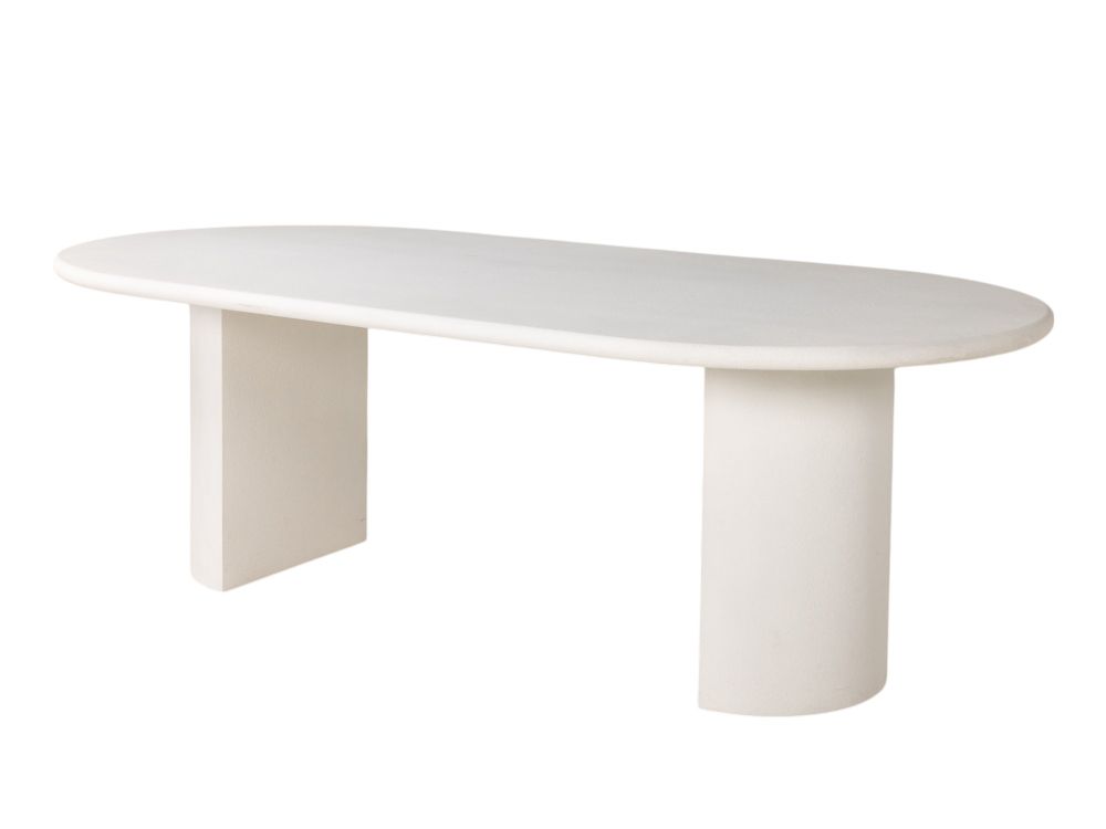 Eetkamertafel ovaal FLOW - Moonskin Off White DEZ FL T2312-M