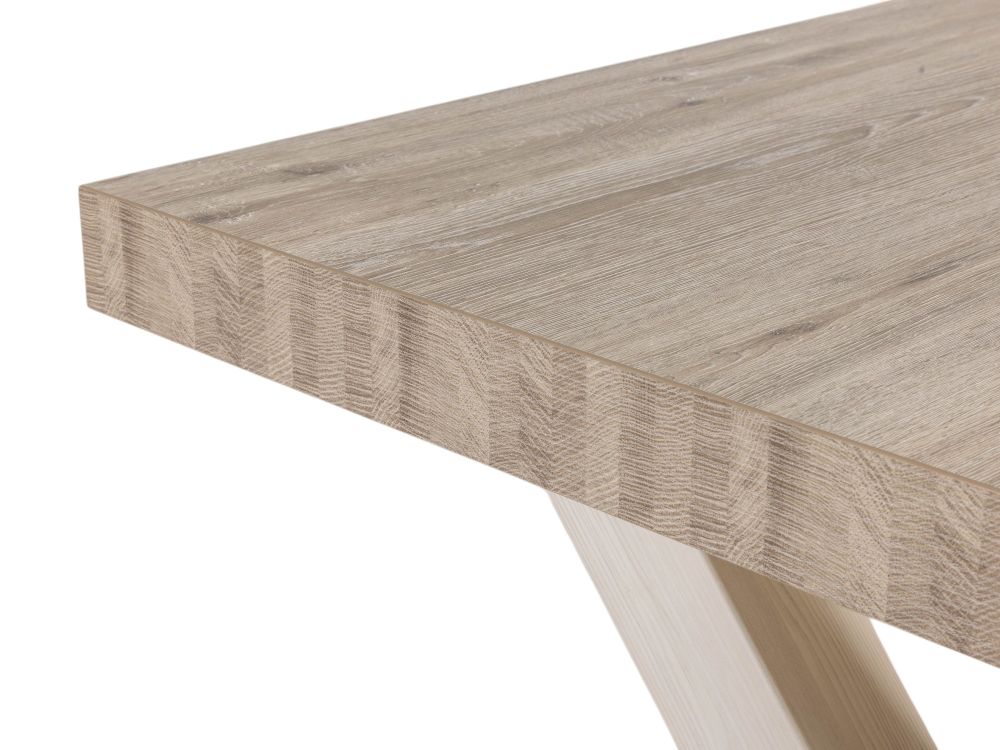 Eetkamertafel YORK cross poten - Lariks & Crys MBR YO T17X