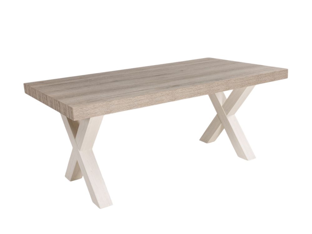 Eetkamertafel YORK cross poten - Lariks & Crys MBR YO T17X