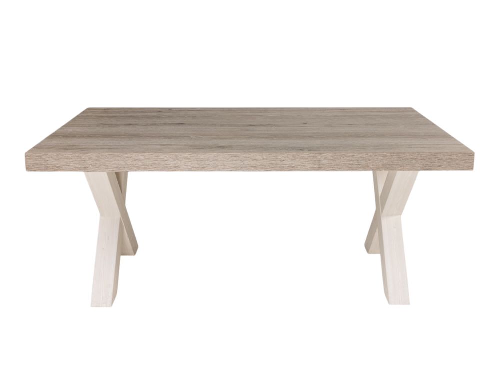 Eetkamertafel YORK cross poten - Lariks & Crys MBR YO T17X