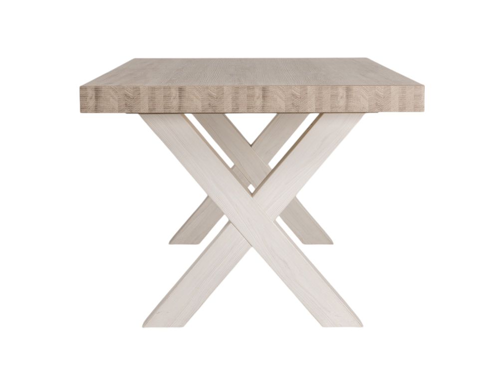 Eetkamertafel YORK cross poten - Lariks & Crys MBR YO T17X