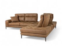 Hoeksalon HOLLYWOOD - Leder Cacao C-FRF-85-HKS2