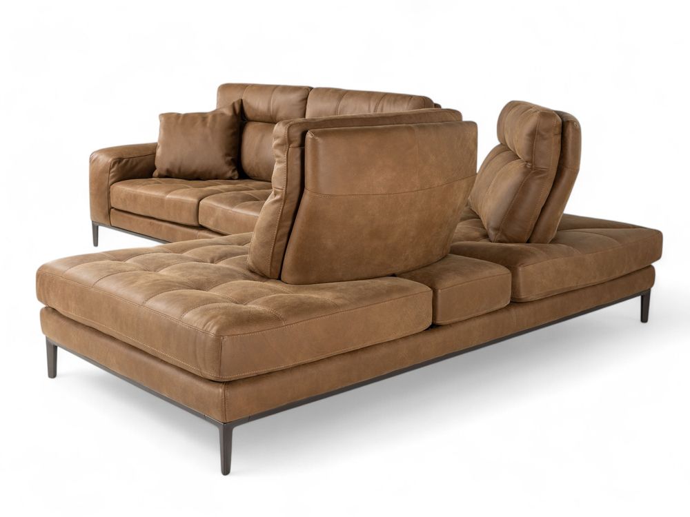 Hoeksalon HOLLYWOOD - Leder Cacao C-FRF-85-HKS2