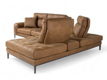 Hoeksalon HOLLYWOOD - Leder Cacao C-FRF-85-HKS2