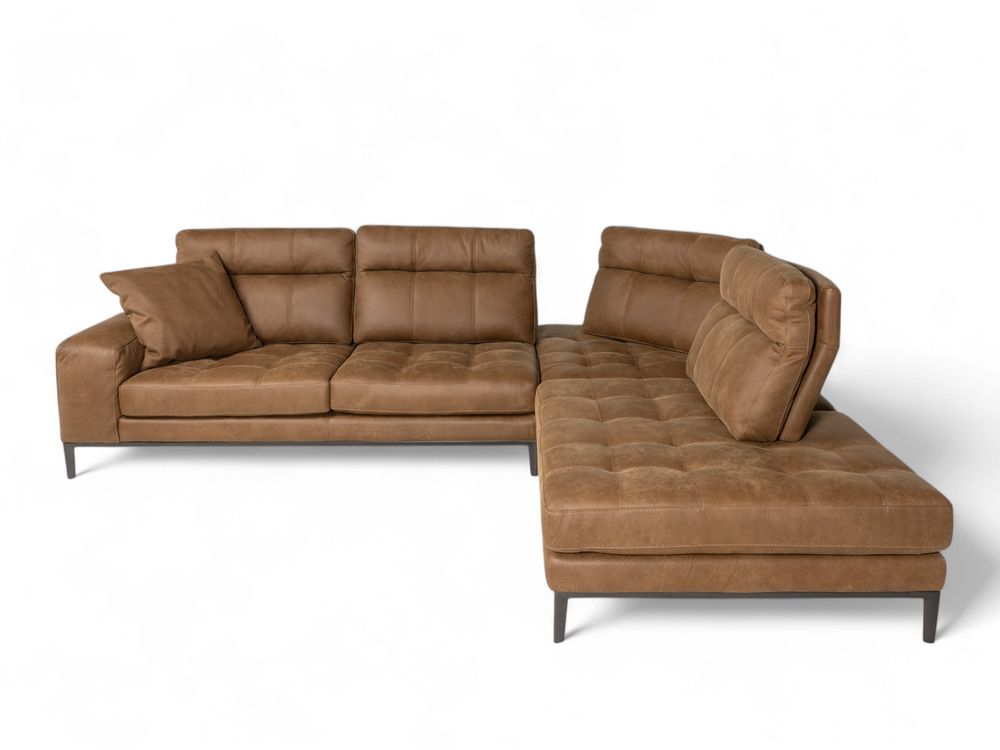 Hoeksalon HOLLYWOOD - Leder Cacao C-FRF-85-HKS2