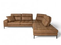 Hoeksalon HOLLYWOOD - Leder Cacao C-FRF-85-HKS2