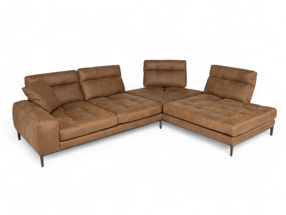 Hoeksalon HOLLYWOOD - Leder Cacao C-FRF-85-HKS2