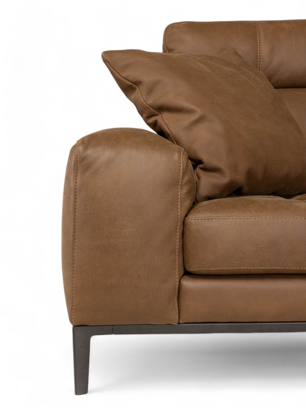 Hoeksalon HOLLYWOOD - Leder Cacao C-FRF-85-HKS2