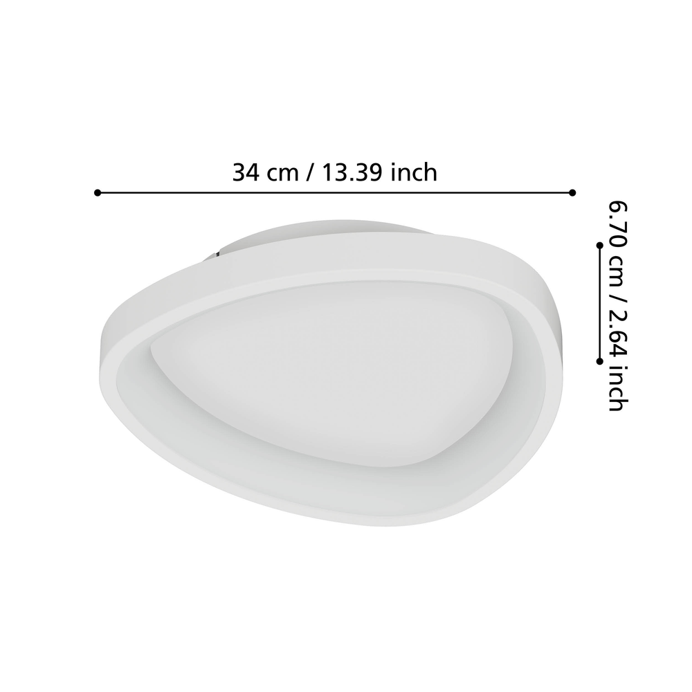 Wand-/plafondlamp LORETELLO - Wit EGL 901583