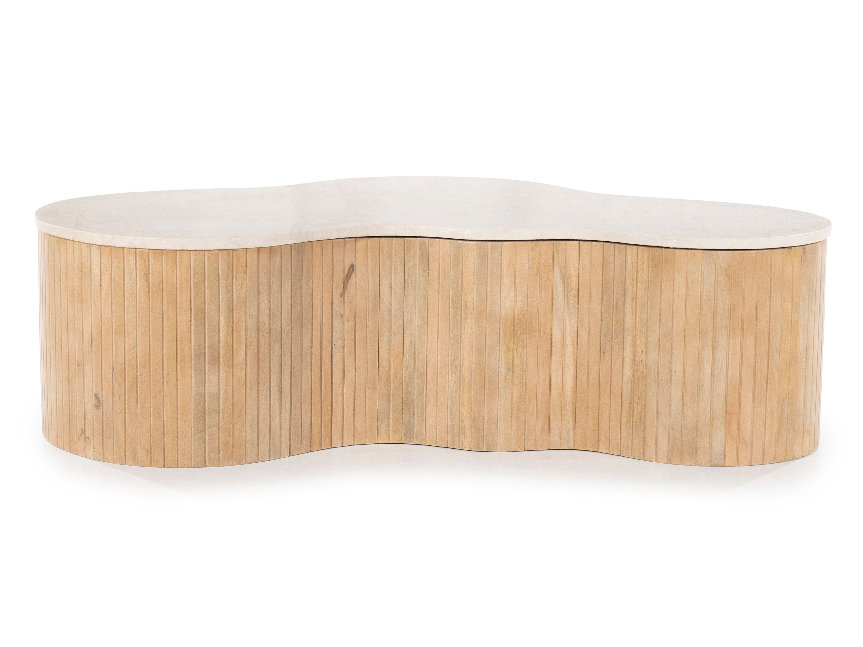 Salontafel KIRA - Mangohout / marmer