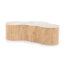 Salontafel KIRA - Mangohout / marmer ELO 96189