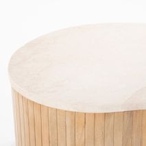 Salontafel KIRA - Mangohout / marmer ELO 96189