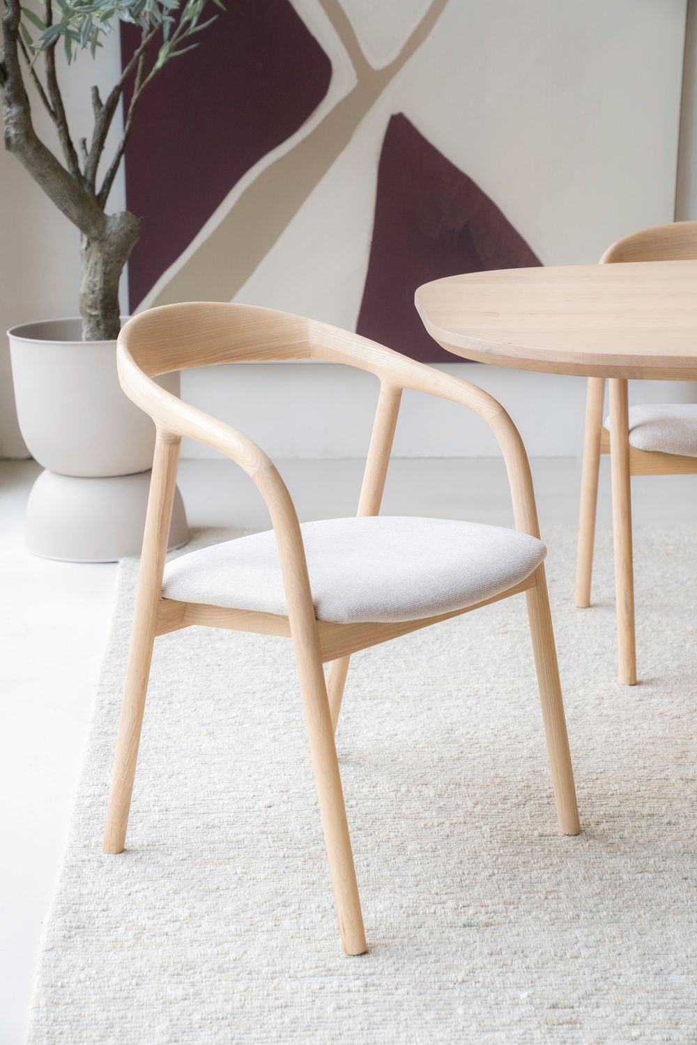 Eetkamerstoel RAYVEN - Bruin essenhout ELO 96229