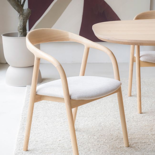 Eetkamerstoel RAYVEN - Bruin essenhout