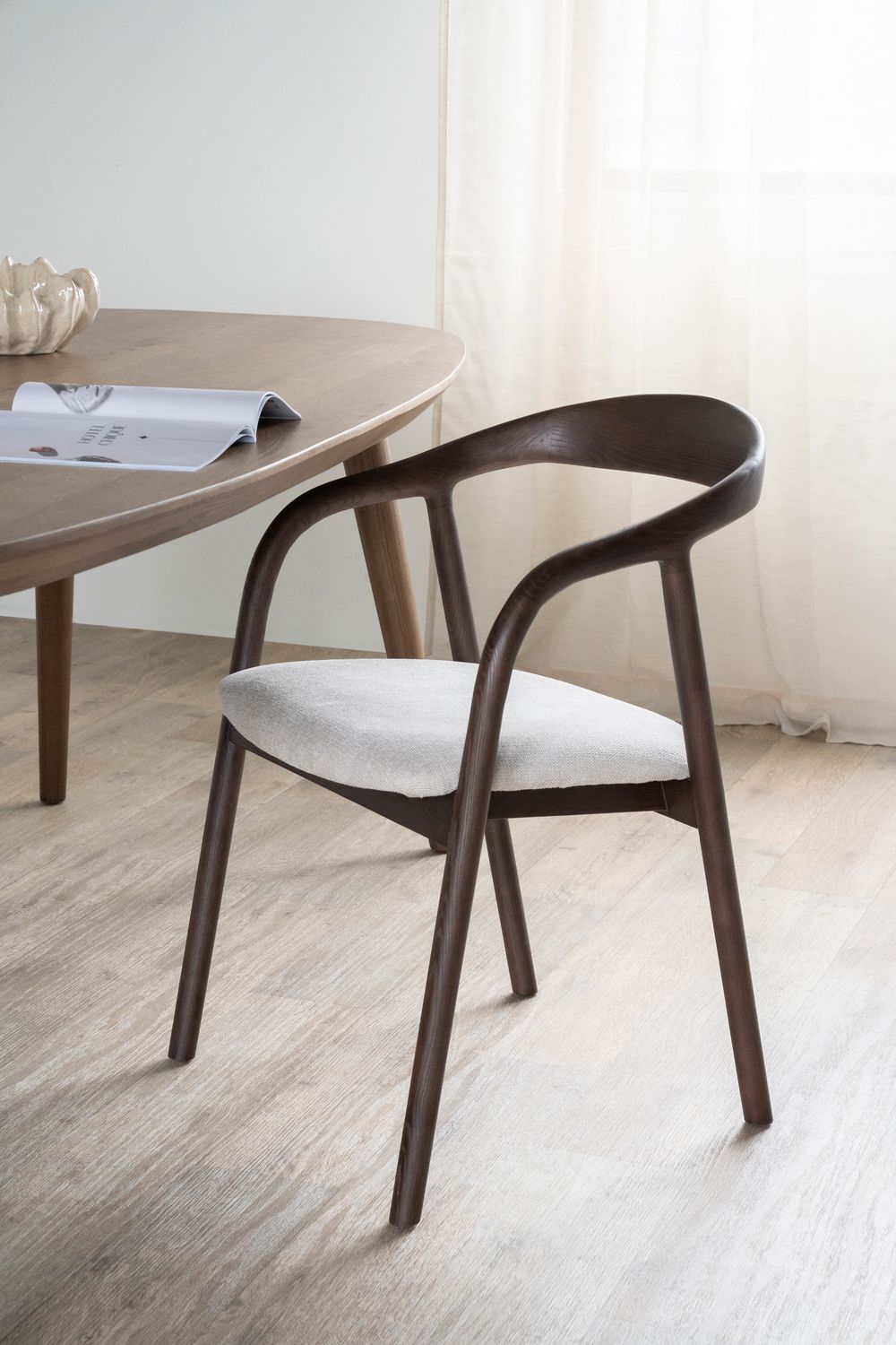 Eetkamerstoel RAYVEN - Bruin essenhout ELO 96230
