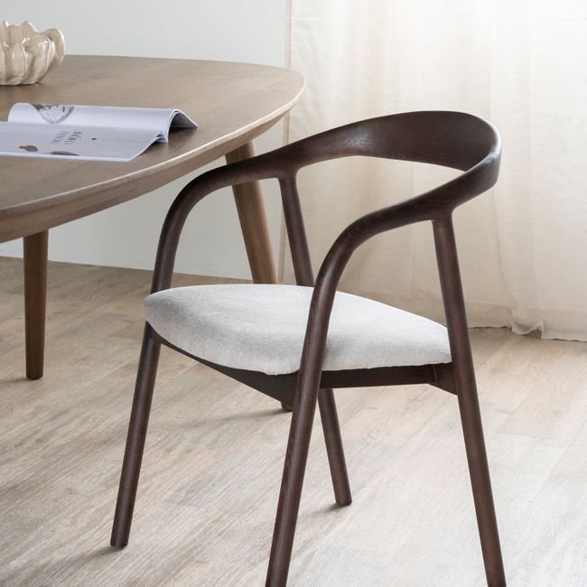 Eetkamerstoel RAYVEN - Bruin essenhout