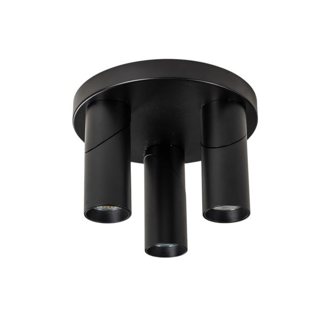 Plafondspot rond TWIST - Zwart