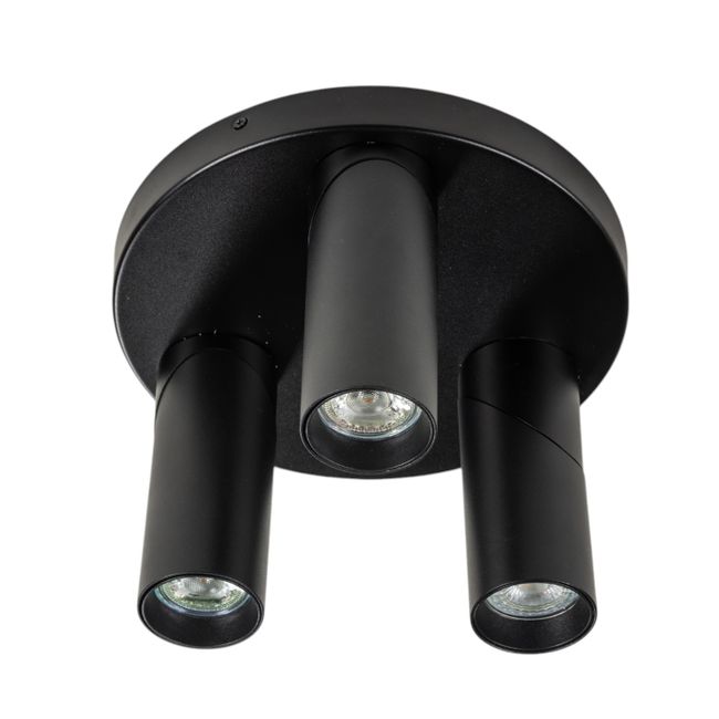 Plafondspot rond TWIST - Zwart