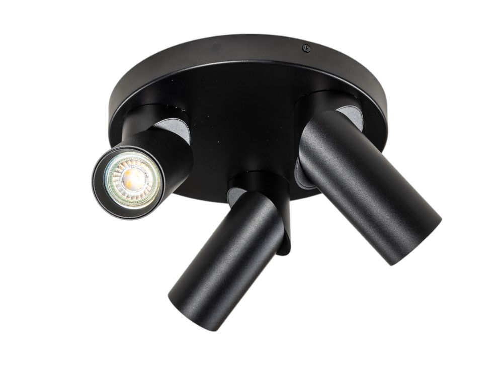 Plafondspot rond TWIST - Zwart FLT TWISTRO393