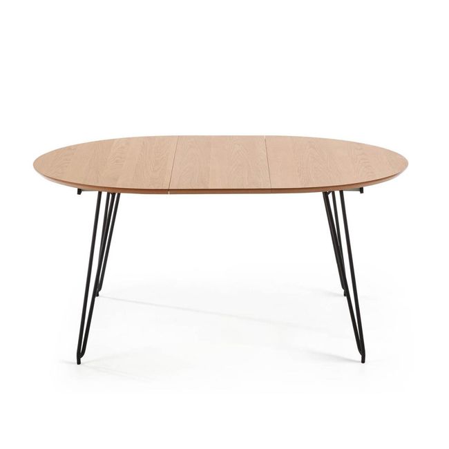 Ovale uitschuiftafel NOVAC - Eikenfineer