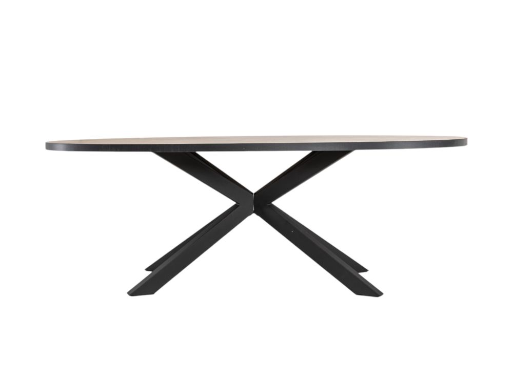 Tafel ovaal SCARLET - Old teak MXF SC T22