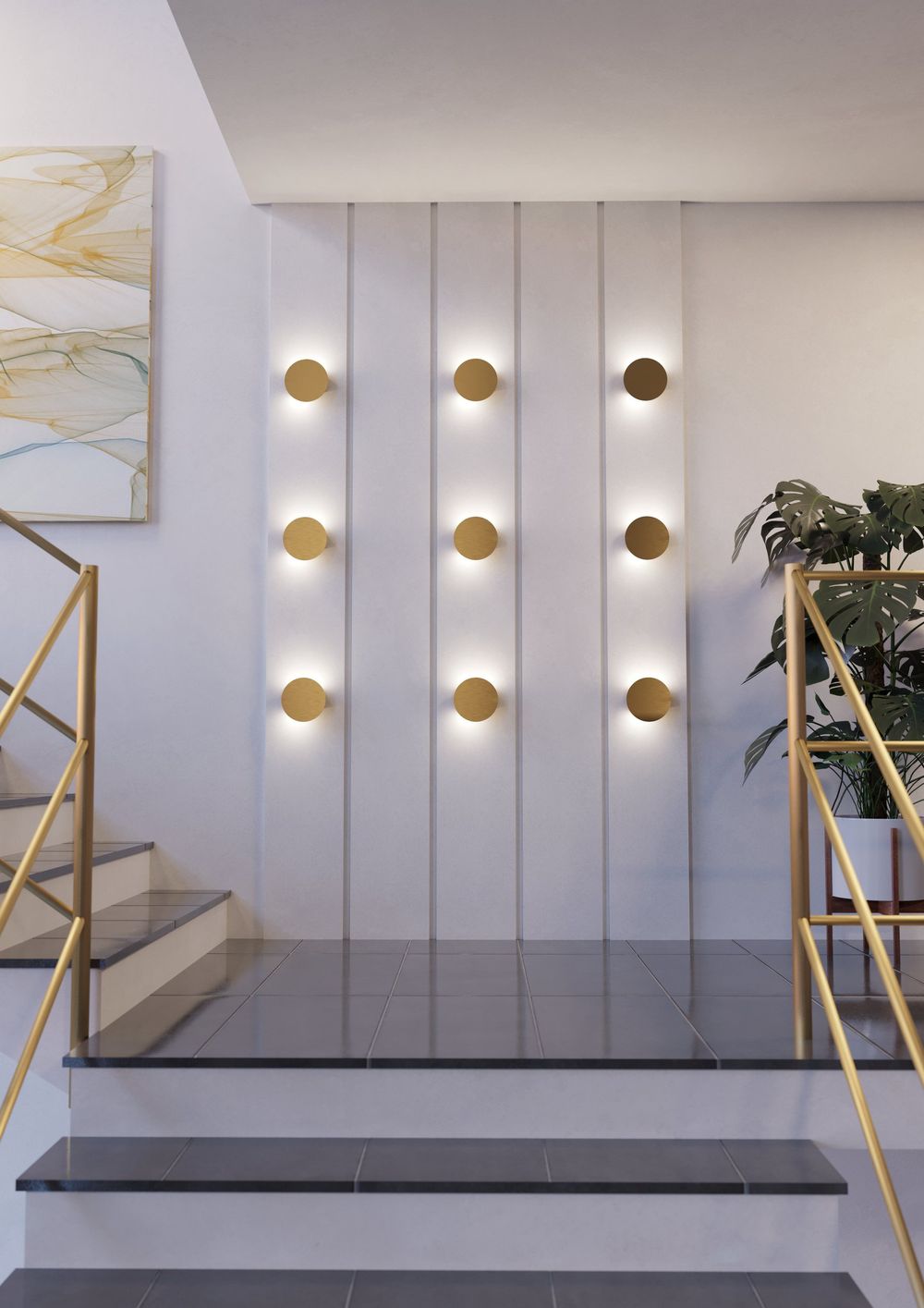 Wandlamp TALAMELLO - Geborsteld goud EGL 901201