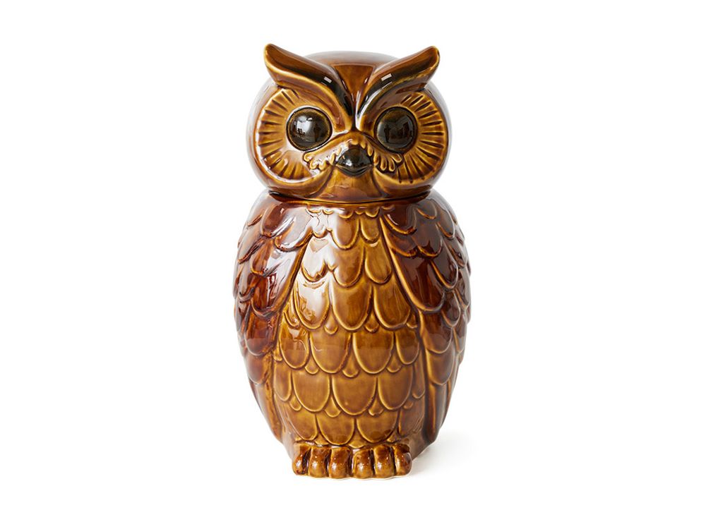 Voorraadpot CERAMIC OWL - Ceramic Tangerine HKI ACE7287