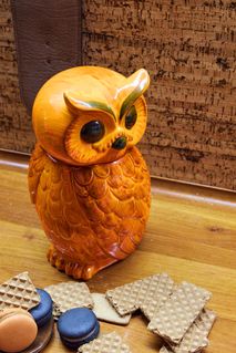 Voorraadpot CERAMIC OWL - Ceramic Roasted HKI ACE7288